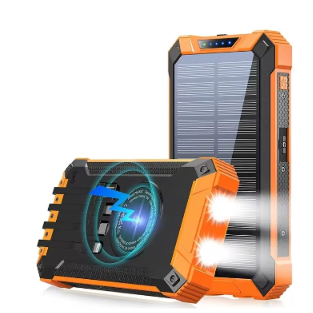 HelioPack Vouwbare Solar Powerbank 30.000mAh – Snelladen, Waterdicht, Outdoor Reizen