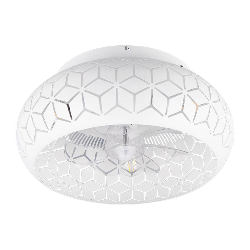 Plafondventilator Elynn met Lamp – Mat Zwart – Dimbaar LED – Plafondlamp Ventilator voor Koud & Warm Licht
