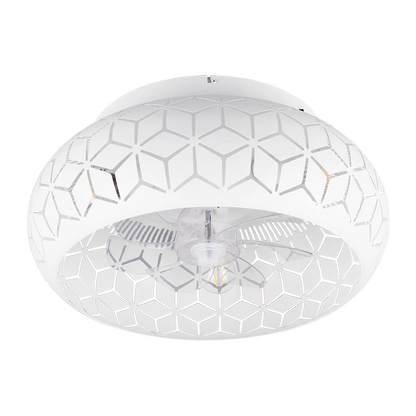 Plafondventilator Elynn met Lamp – Mat Zwart – Dimbaar LED – Plafondlamp Ventilator voor Koud & Warm Licht