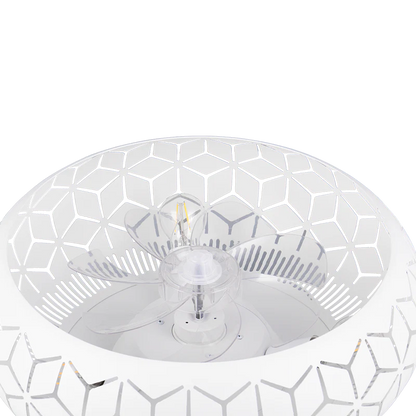 Plafondventilator Elynn met Lamp – Mat Zwart – Dimbaar LED – Plafondlamp Ventilator voor Koud & Warm Licht